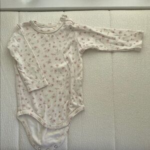 Jamie Kay Pink and Cream Bodysuit with Delicate Floral Design